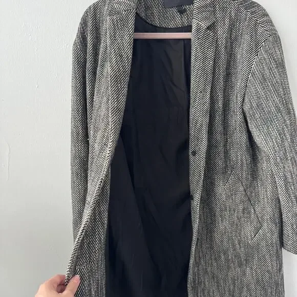 Rag and Bone Herringbone Tweed Wool Blend Coat